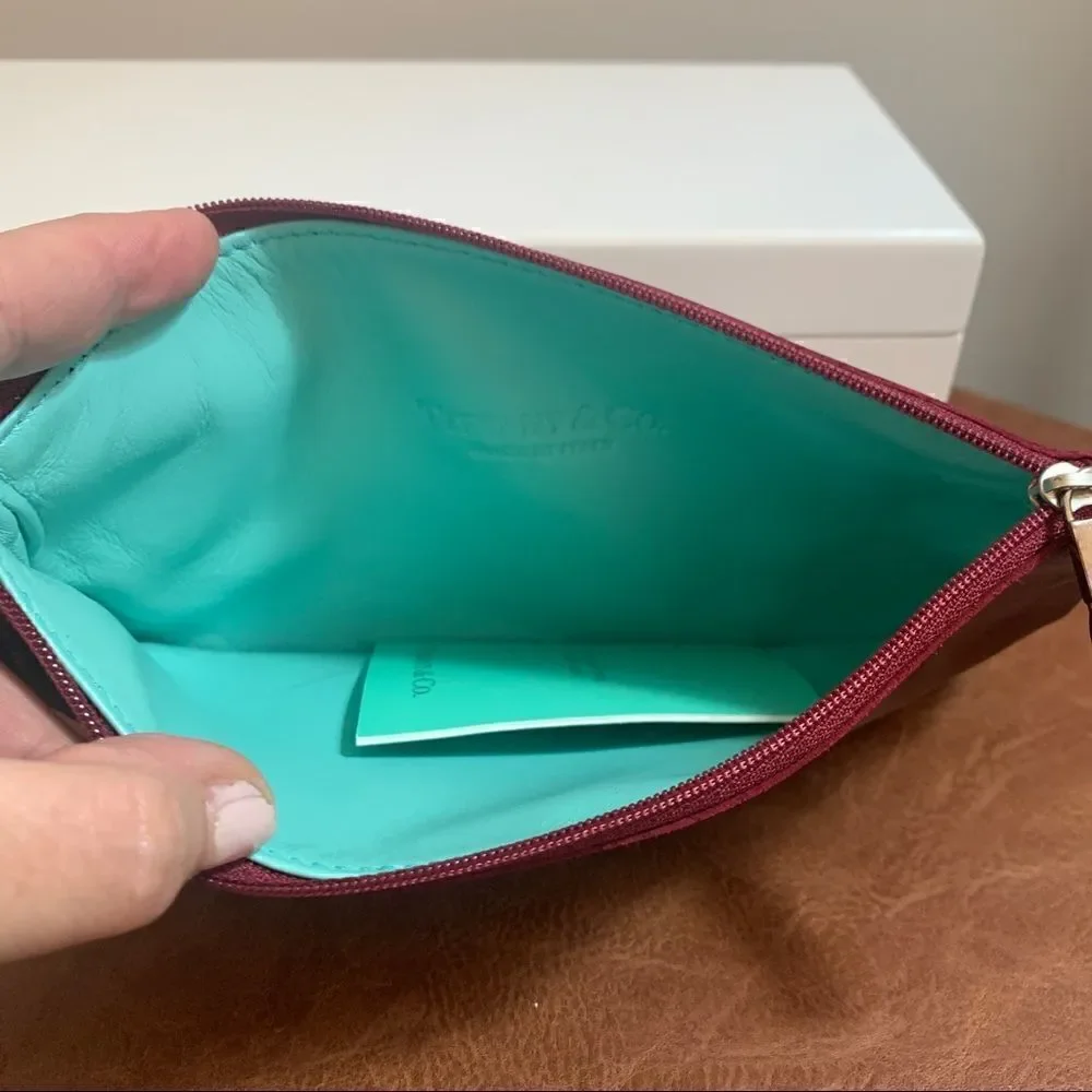 Tiffany & Co. Reversible Burgundy Suede/Leather